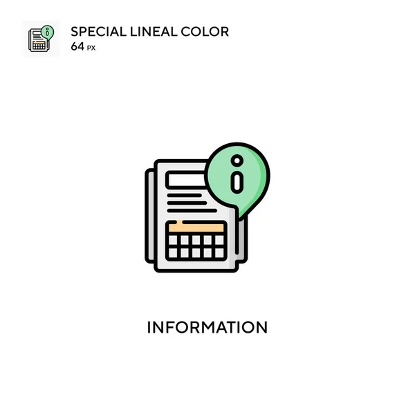 Informatie Speciale Lineal Color Icon Information Iconen Voor Business Project — Stockvector