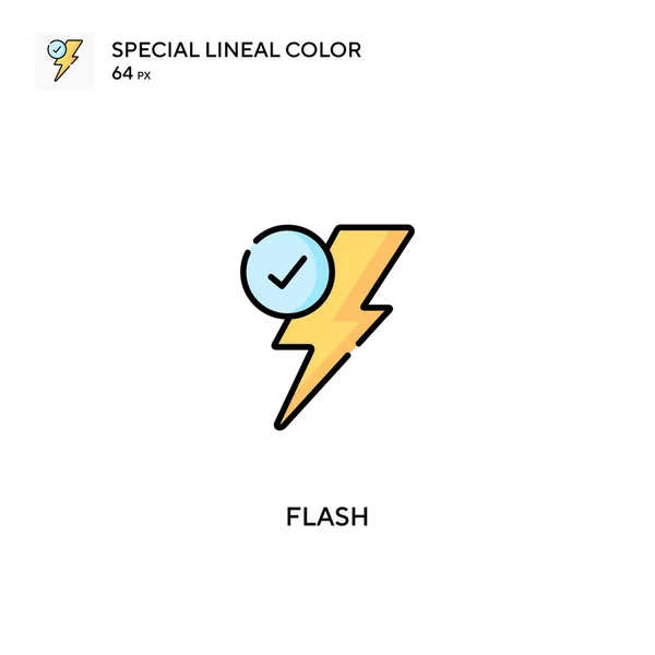 Flash Iconos Lineales Especiales Color Iconos Flash Para Proyecto Empresarial — Archivo Imágenes Vectoriales