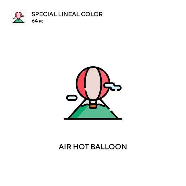 Heißluftballon Spezielle Lineare Farbsymbole Heißluftballon Symbole Für Ihr Geschäftsprojekt — Stockvektor