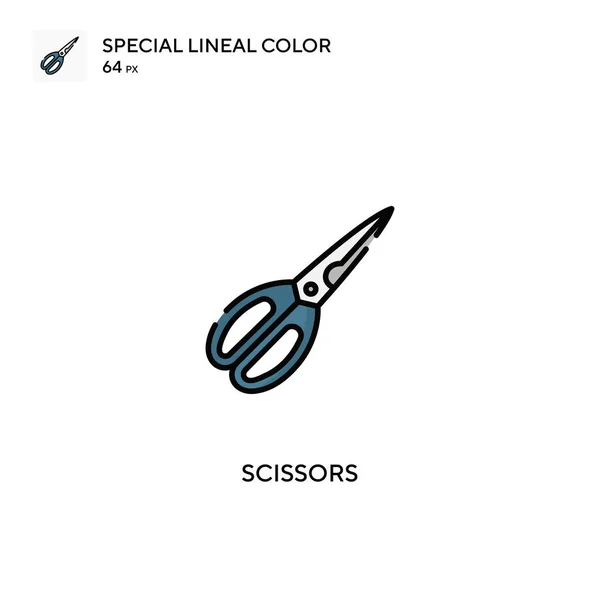 Nůžky Speciální Lineální Barevná Ikona Ikony Nůžek Pro Váš Obchodní — Stockový vektor