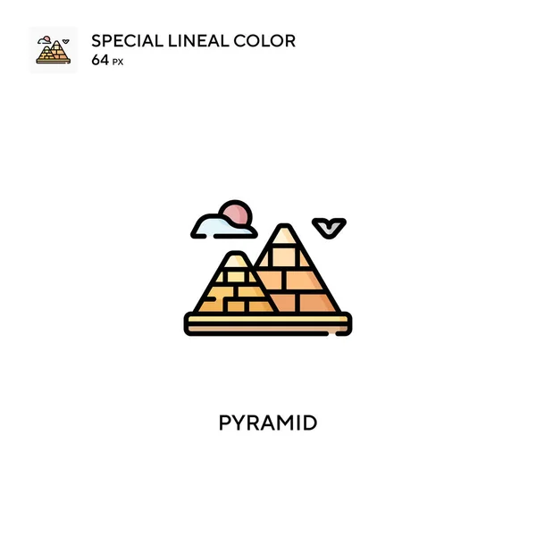 Pyramid Spezielle Lineare Farbsymbole Pyramidensymbole Für Ihr Geschäftsprojekt — Stockvektor