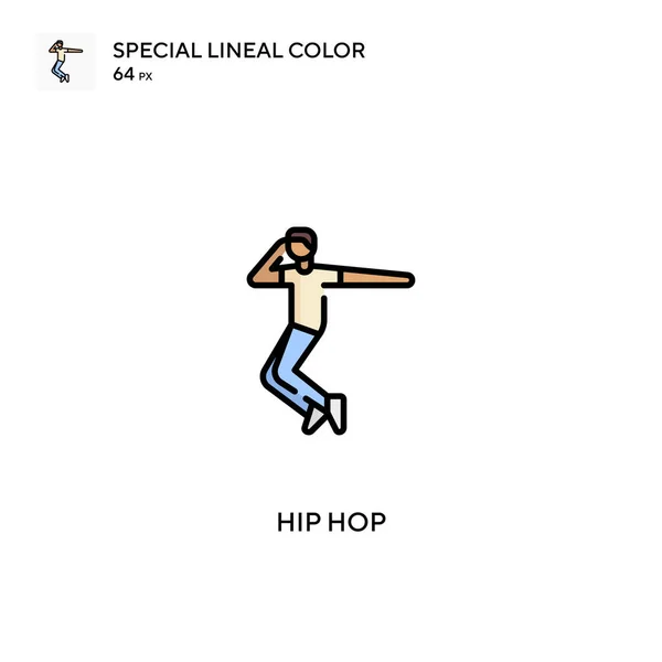 Hip Hop Icono Color Lineal Especial Iconos Hip Hop Para — Archivo Imágenes Vectoriales