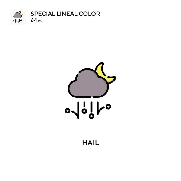 Hail Special Lineare Farbe Icon Hail Symbole Für Ihr Geschäftsprojekt — Stockvektor