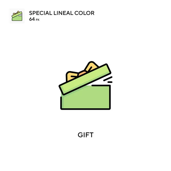 Cadeau Special Lineal Color Icon Gift Iconen Voor Business Project — Stockvector