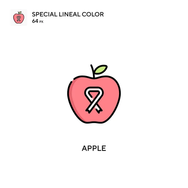 Apple Spezielle Lineare Farb Symbol Apple Symbole Für Ihr Geschäftsprojekt — Stockvektor