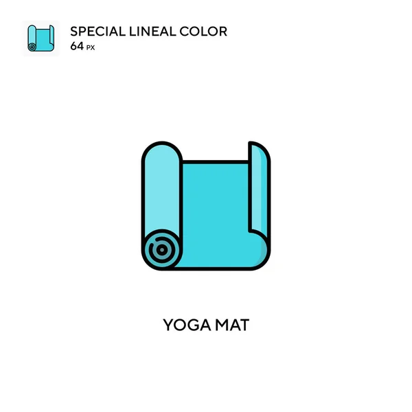 Estera Yoga Icono Color Lineal Especial Iconos Estera Yoga Para — Vector de stock
