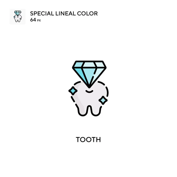 Diente Iconos Especiales Color Lineal Iconos Dientes Para Proyecto Negocio — Archivo Imágenes Vectoriales