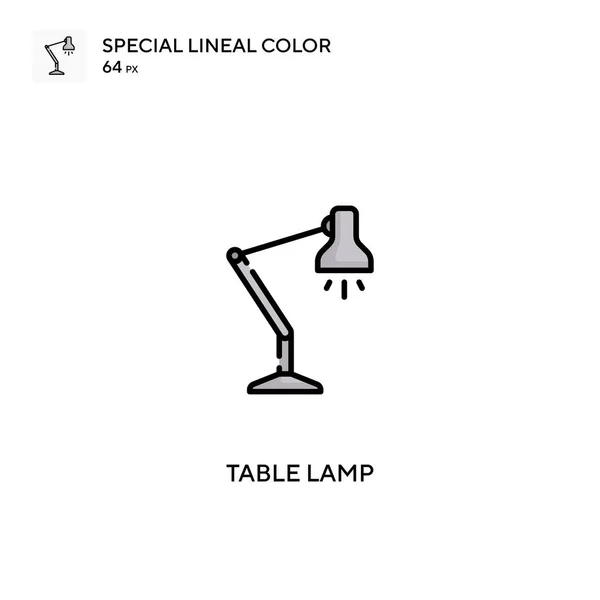 Stolní Lampa Speciální Lineální Barevná Ikona Ikony Stolní Lampy Pro — Stockový vektor
