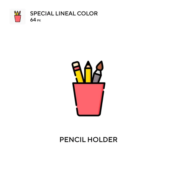 Special Lineal Color Icon Pencle Holder Icons Your Business Project — 스톡 벡터