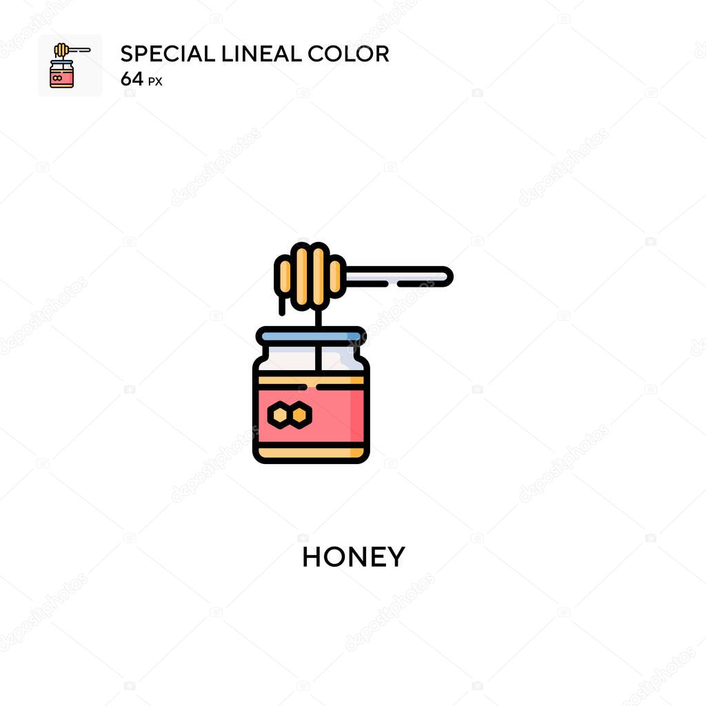 Honey Special lineal color icon.Honey icons for your business project