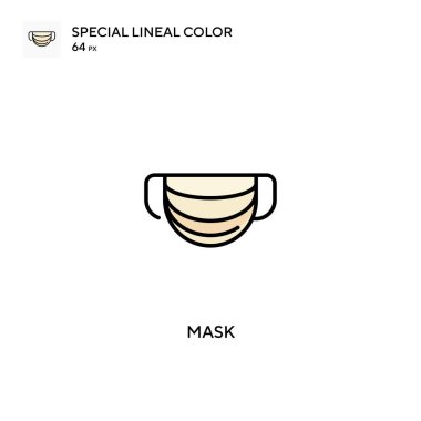 İş projeniz için Özel Satır simgesi. Maske simgeleri