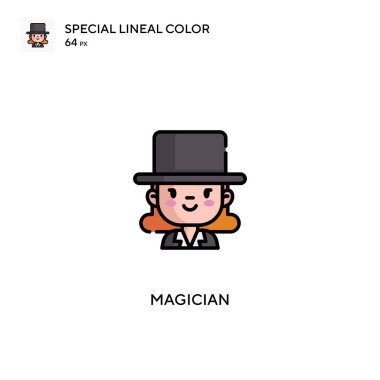 Sihirbaz Özel Çizgi Rengi simgesi. İş projeniz için sihirbaz simgeleri