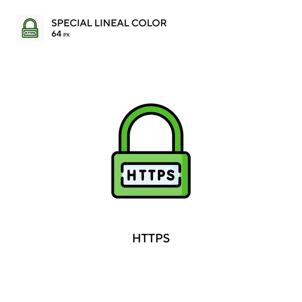 Https Spezielle Lineare Farbsymbole Https Symbole Für Ihr Geschäftsprojekt — Stockvektor