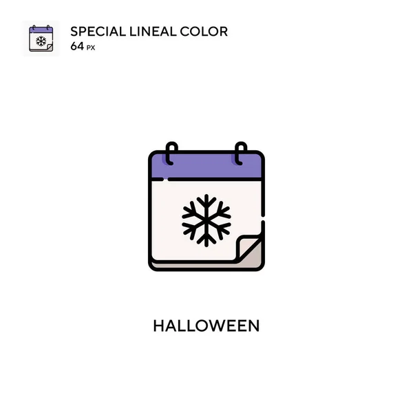 Halloween Special Linjal Färg Ikon Halloween Ikoner För Ditt Affärsprojekt — Stock vektor