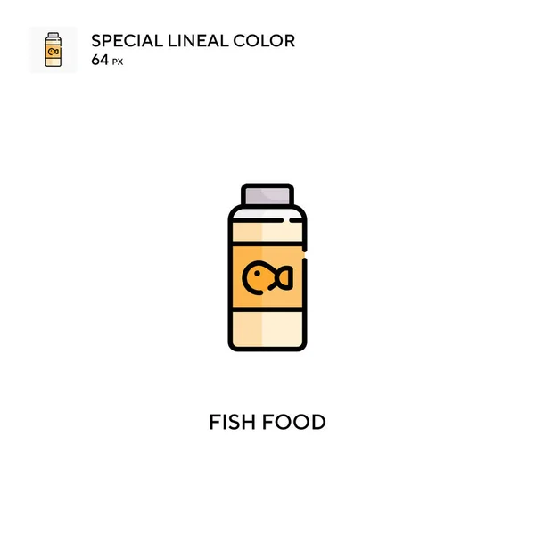 Особый Цвет Иконки Рыбной Пищи Вашего Бизнес Проекта — стоковый вектор