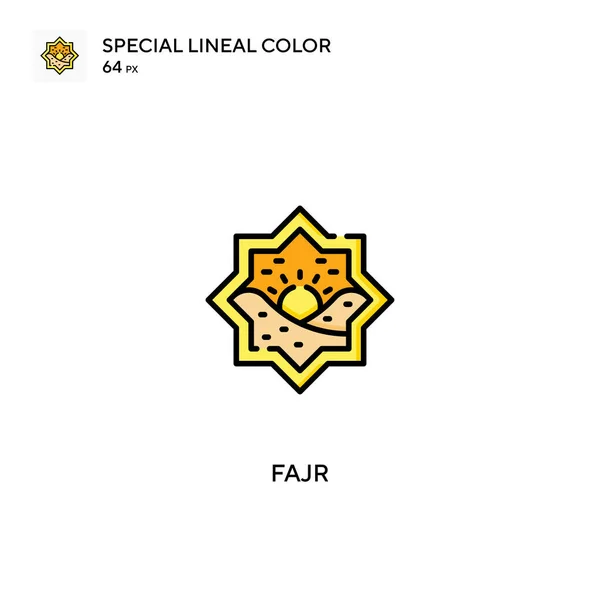 Iconos Fajr Especial Color Lineal Icon Fajr Para Proyecto Empresarial — Vector de stock
