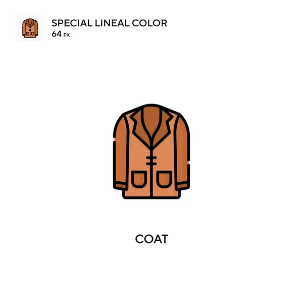 Coat Ειδική Lineal Εικονίδιο Χρώμα Coat Εικονίδια Για Την Επιχείρησή — Διανυσματικό Αρχείο