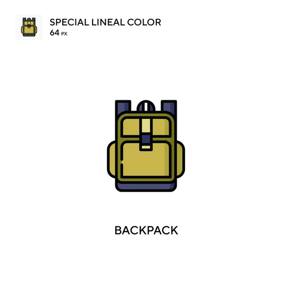 Mochila Ícones Cores Lineares Especiais Icon Backpack Para Seu Projeto — Vetor de Stock