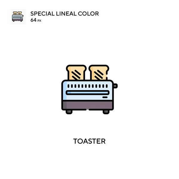 Ikon Warna Lineal Spesial Pemanggang Roti Untuk Proyek Bisnis Anda - Stok Vektor