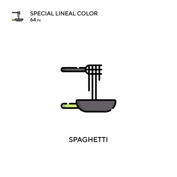 Spaghetti Special Lineal Color Icon Spaghetti Iconen Voor Business Project — Stockvector