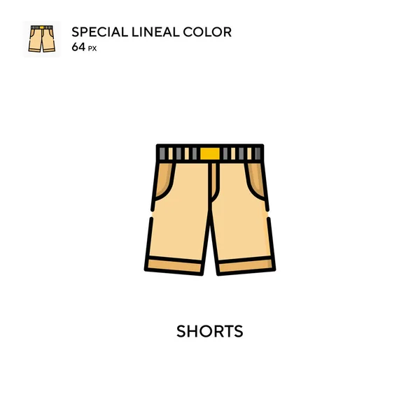 Shorts Ícones Lineares Especiais Cor Icon Shorts Para Seu Projeto — Vetor de Stock