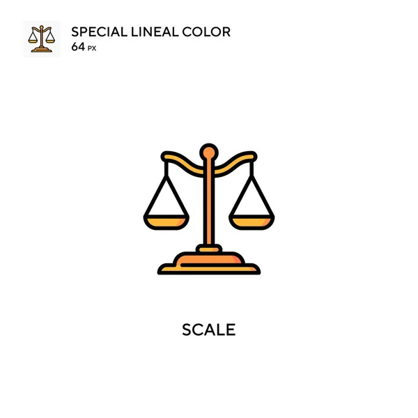 Escala Iconos Color Lineales Especiales Iconos Escala Para Proyecto Empresarial — Archivo Imágenes Vectoriales