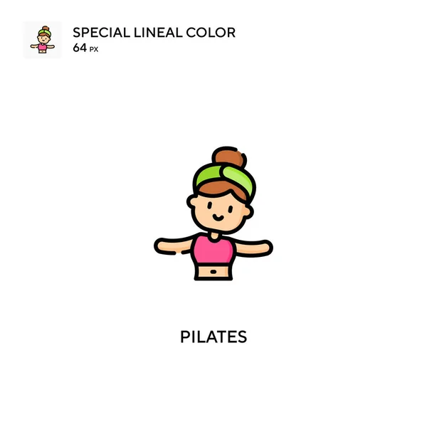 Пилатес Специальный Цвет Иконки Пилатес Иконки Вашего Бизнес Проекта — стоковый вектор