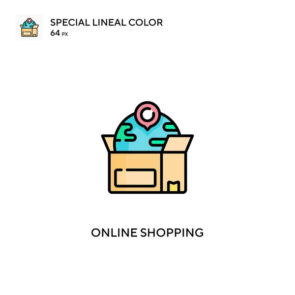 Online Shopping Special Lineal Color Icon Online Shopping Icons Your — Stock Vector