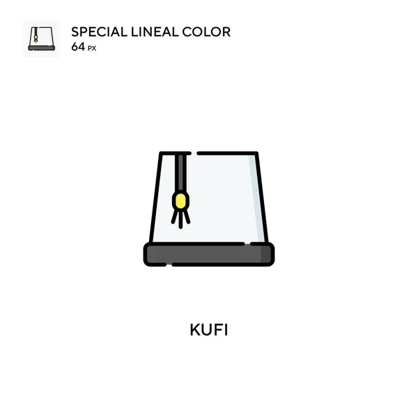 Kufi Iconos Especiales Color Lineal Kufi Para Proyecto Empresarial — Vector de stock