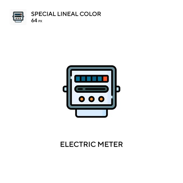 Medidor Eléctrico Icono Color Lineal Especial Iconos Medidor Eléctrico Para — Vector de stock