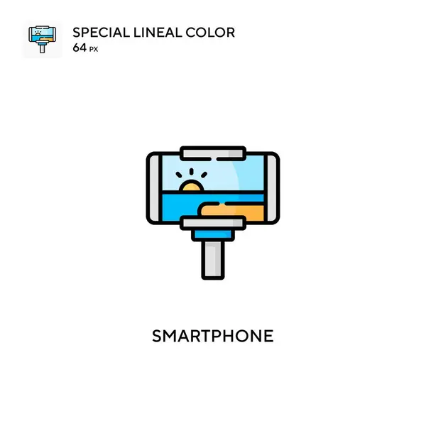 Smartphone Ícones Cor Linear Especial Icon Smartphone Para Seu Projeto — Vetor de Stock