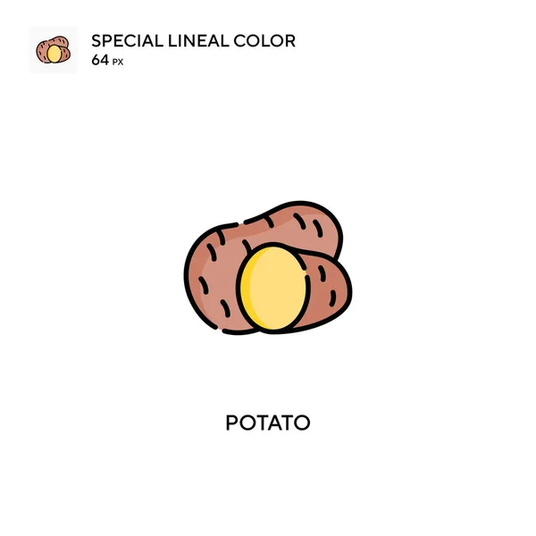 Cartofi Pictograme Speciale Culoare Lineală Pictograme Cartofi Pentru Proiectul Dvs — Vector de stoc