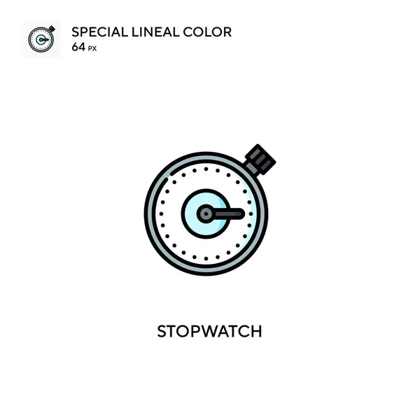 Stopwatch Ícones Lineares Especiais Cor Icon Stopwatch Para Seu Projeto —  Vetores de Stock