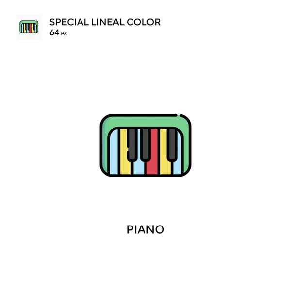 당신의 프로젝트를 피아노 직선형 Icon Piano 아이콘 — 스톡 벡터