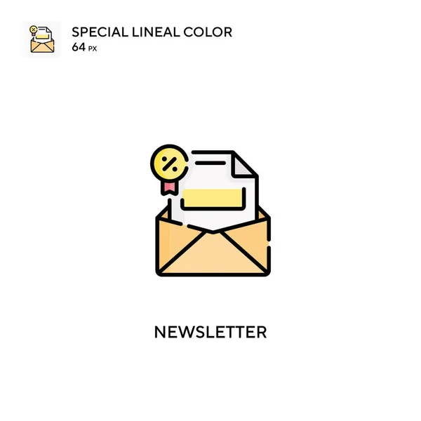 Newsletter Special Lineal Color Icon Newsletter Icons Your Business Project — 스톡 벡터