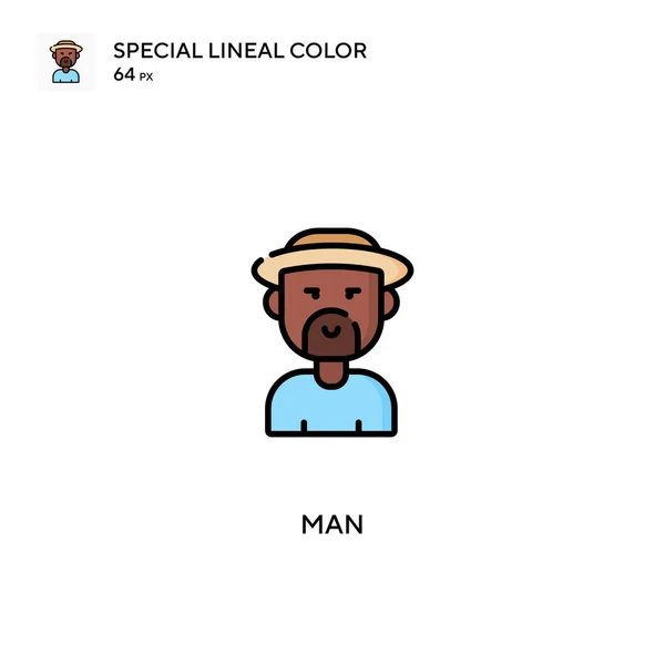 Man Special Lineal Color Icon Man Icons Your Business Project — Stock Vector