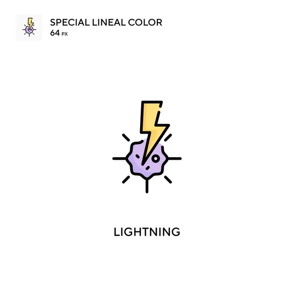 Lightning Spezielle Lineare Farbsymbole Lightning Symbole Für Ihr Geschäftsprojekt — Stockvektor