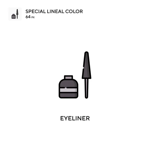 Eyeliner Speciální Lineální Barevná Ikona Ikony Eyeliner Pro Váš Obchodní — Stockový vektor