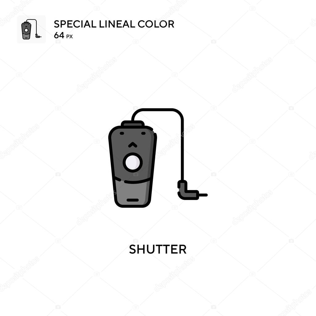Shutter Special lineal color icon.Shutter icons for your business project