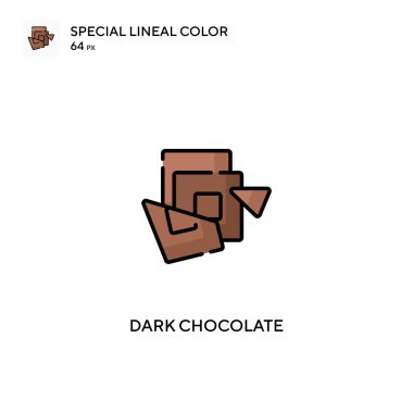Dark chocolate Special lineal color icon.Dark chocolate icons for your business project clipart