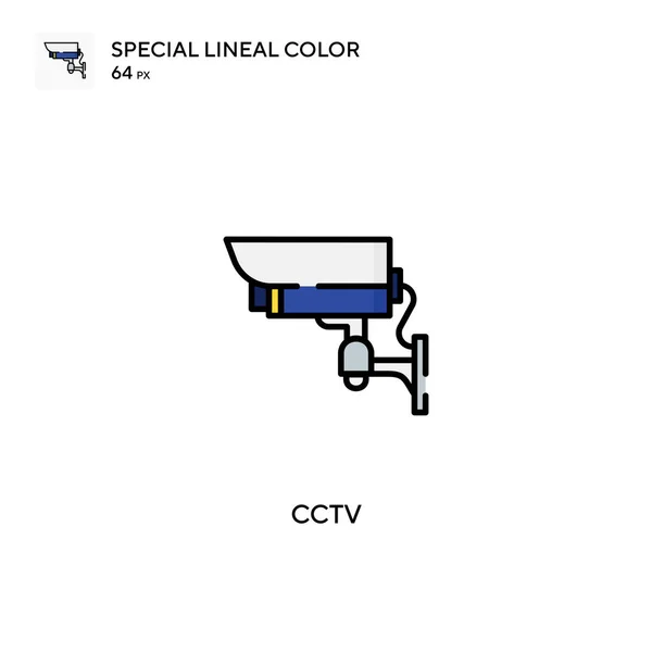 Cctv特殊的直线颜色图标 Cctv图标为您的商业项目 — 图库矢量图片