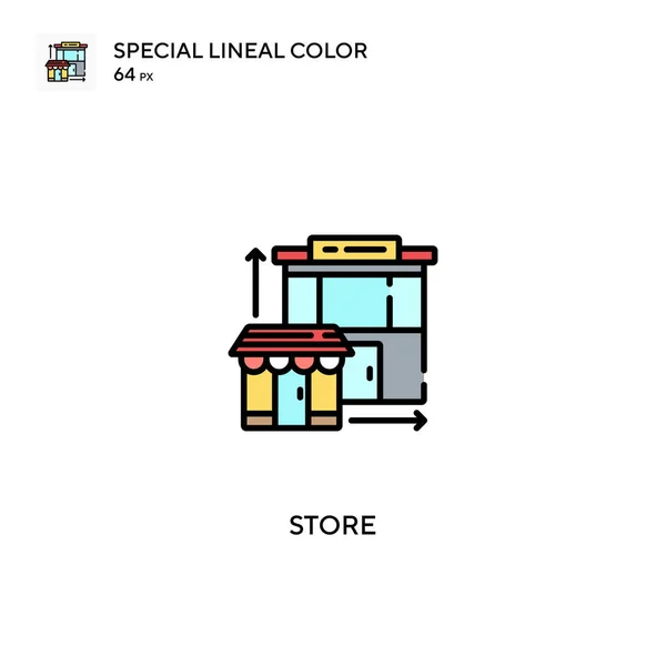 Store Speciale Lineal Kleur Icon Store Pictogrammen Voor Bedrijf Project — Stockvector