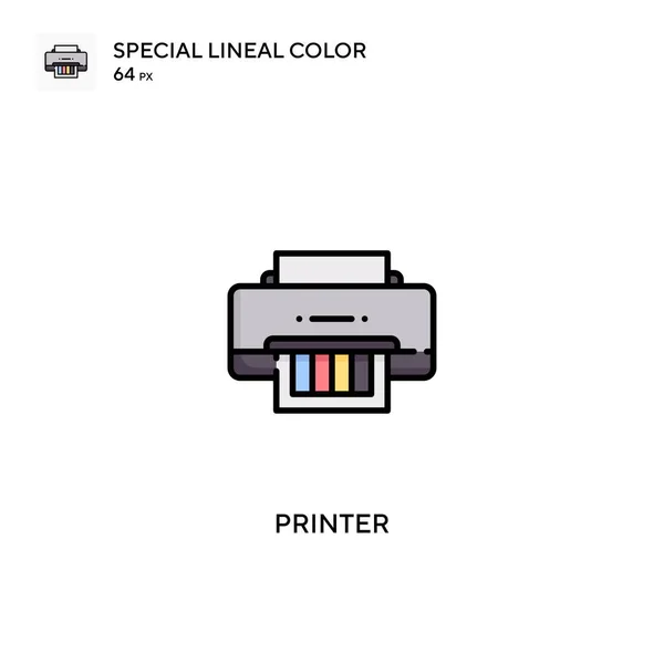 Printer Special Lineal Color Icon Printer Icons Your Business Project — Stock Vector