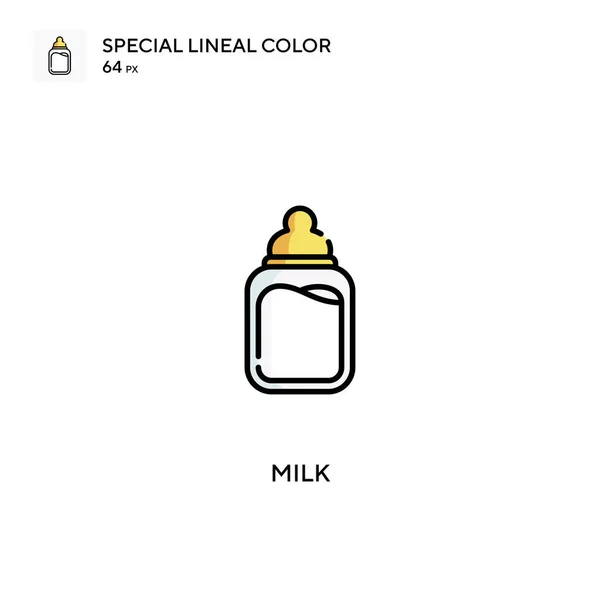 Lait Icônes Spéciales Couleur Linéaire Icônes Lait Pour Votre Projet — Image vectorielle