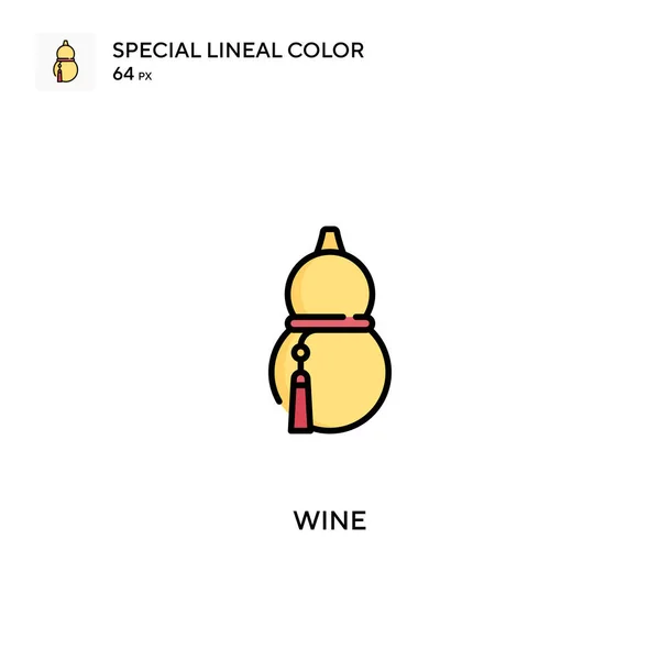 Ícones Lineares Especiais Cor Vinho Icon Wine Para Seu Projeto — Vetor de Stock