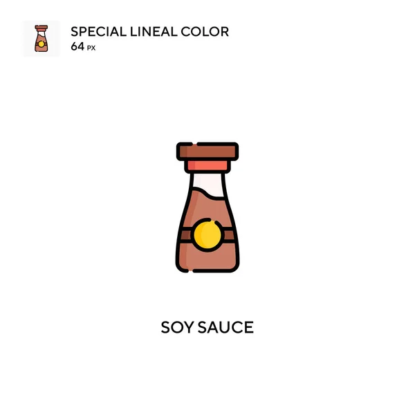 Soy Sauce Special Lineal Color Icon Soy Sauce Icons Your — 스톡 벡터