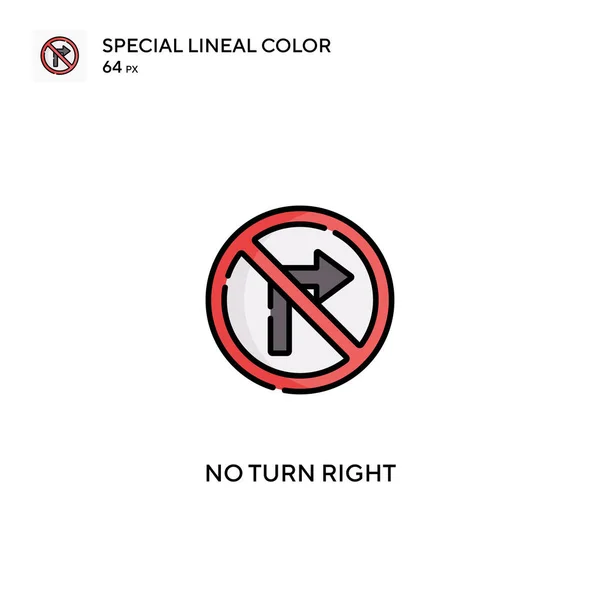 Turn Right Special Lineal Color Icon Turn Right Icons Your — Stock Vector