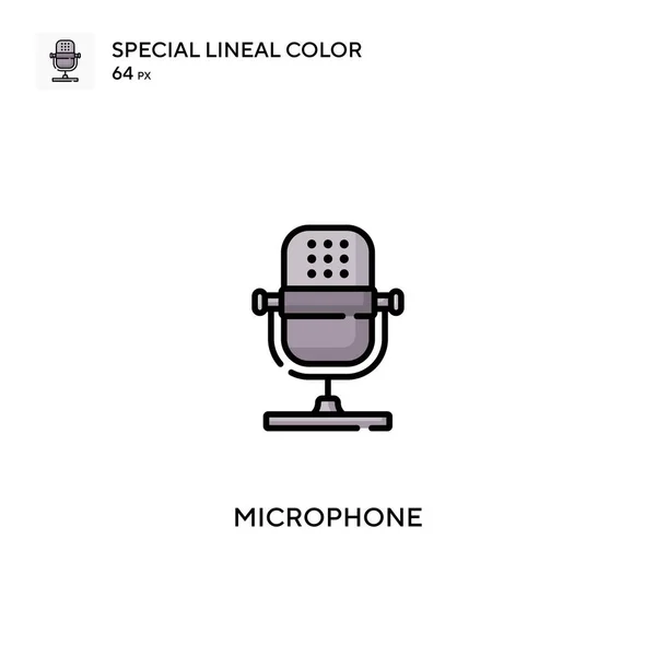 Mikrofon Spezielle Lineare Farbsymbole Mikrofonsymbole Für Ihr Geschäftsprojekt — Stockvektor
