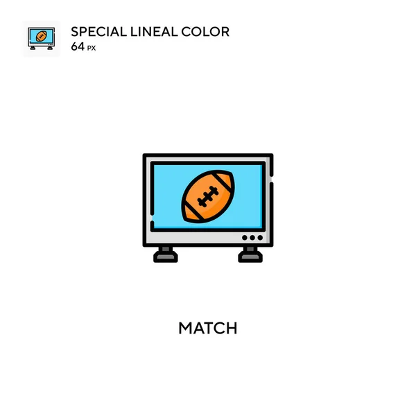 Match Special Lineal Colour Icon Match Εικονίδια Για Την Επιχείρησή — Διανυσματικό Αρχείο