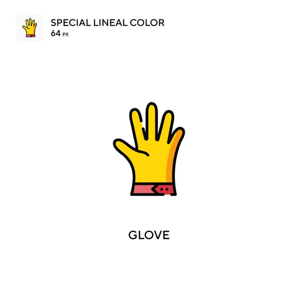 Guante Iconos Especiales Color Lineal Glove Para Proyecto Negocio — Vector de stock